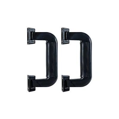 Immagine di HMF manico in plastica, per valigie, 14971 02, 2 pezzi, 16,5 x 7,5 cm, colore: nero