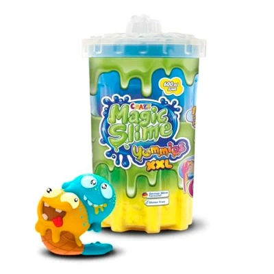 Immagine di CRAZE MAGIC slime Yummies XL Slurpy per bambini in colori neon con diversi personaggi da succhiare set di lattina 600 ml, colorato senza sprechi