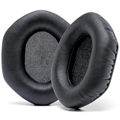 Immagine di Cuscinetti auricolari XL di ricambio WC per cuffie serie Vmoda M100 e Crossfade Pelle morbida, lussuosa memory foam, spessore aggiunto, isolamento acustico migliorato Nero