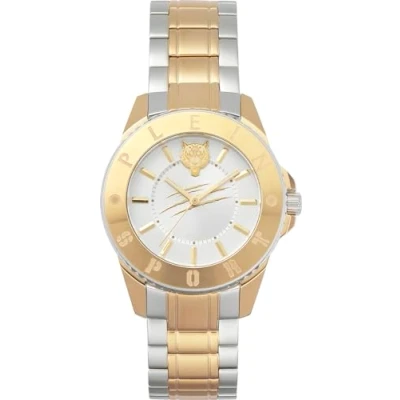 Immagine di Plein Sport Orologio analogico al quarzo Glam da donna, oro/argento/acciaio inossidabile Pskba0823, Bracciale