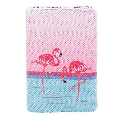Immagine di Exerz Taccuino di Paillettes Reversibile A5/ Diario con Mermaid/Diario della Sirena/Blocco Note Magico per Ufficio/Scuola/Fare Regali Fenicottero/Argento