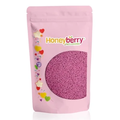 Immagine di Zuccherini Decorativi per Dolci Naturali e Commestibili 200g Codette di Zucchero Colorate Perfette Decorare Torte, Biscotti Dessert Prodotto nell&#039;UE (Vermicelli Viola)