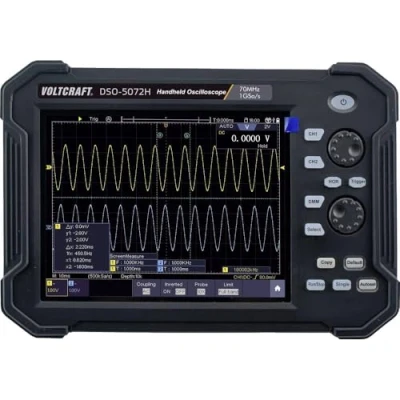 Immagine di VOLTCRAFT DSO 5072H Oscilloscopio portatile 70 MHz 2 canali 1 Gsa/s 40 Mpts 8 Bit Memoria digitale (DSO), Portatile, Fu