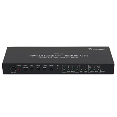 Immagine di FeinTech VSW04202 HDMI 2.0 Matrix Switch 4x1 HD Audio Extractor 7.1 Dolby Atmos 4K 60Hz HDR CEC