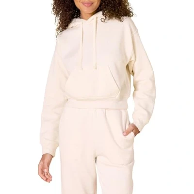 Immagine di Amazon Essentials Felpa con Cappuccio Corta (Disponibile in Taglie Forti) Donna, Avena Puntinato, S