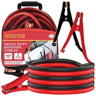 Immagine di GADLANE Cavi Avviamento Auto 3M 400Amp Batteria Morsetti con Codice Colore per A Benzina Diesel, Furgone, Camion