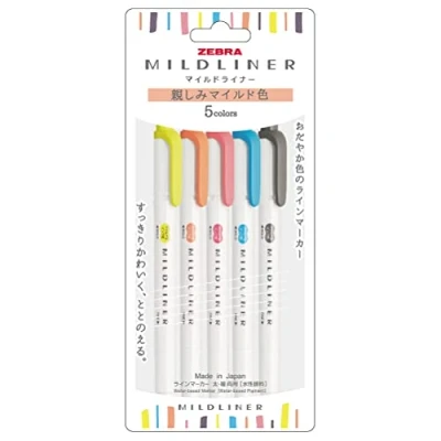 Immagine di ZEBRA Matita fluorescente Mildliner [Merci di importazione parallela] (Friendly Mild Color) WKT7 N 5C