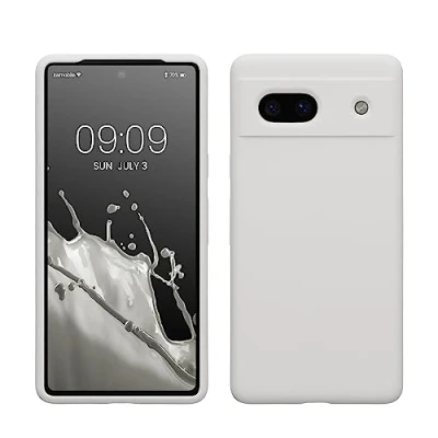 Immagine di kwmobile Cover per Google Pixel 7a Custodia Back Case Smartphone in Silicone TPU Protezione Gommata bianco matt