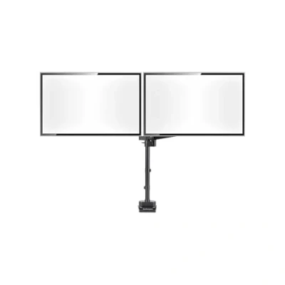 Immagine di StarTech.com Supporto Doppio Monitor per Scrivania, Braccio 2 VESA fino a 32&quot; /8kg, Staffe Verticali Impilabili, Altezza Regolabile/Snodato, Morsetto C o Vite Passante (ARMDUALPIVOT)