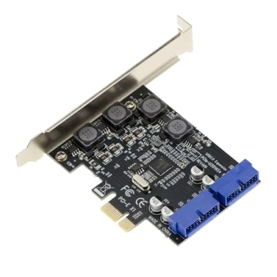 Immagine di KALEA INFORMATIQUE Scheda controller PCI Express PCIe to USB 3.0 con 2 porte interne USB3 19 POINTS 5G e chipset NEC. Staffe a basso alto profilo in dotazione