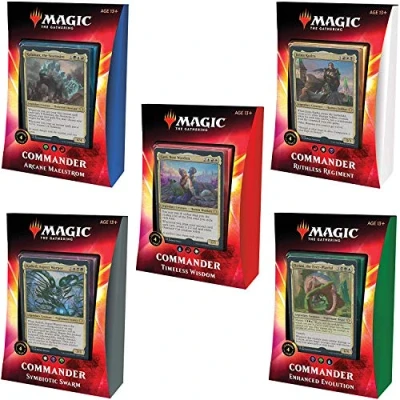 Immagine di Magic The Gathering Ikoria: Lair of Behemoths Commander 2020 Decks Display (5) English