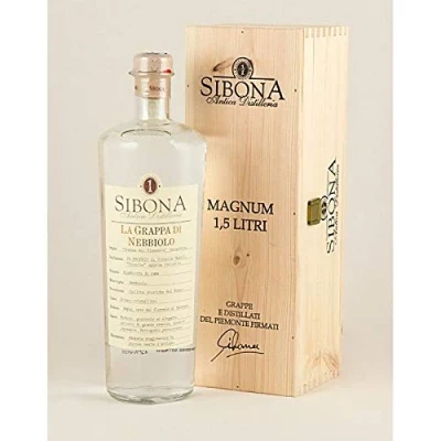 Immagine di Grappa Sibona Magnum&quot;Grappa Nebbiolo&quot; con astuccio in legno 42