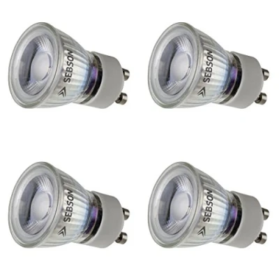 Immagine di SEBSON Lampadina LED GU10 3W (Equivalente a 25W) 250lm Bianca Calda 2900K Non Dimmerabile Angolo di Diffusione 46 Spot 230V Set da 4