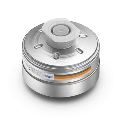 Immagine di Dräger X plore Rd40 Filtro combinato A2 P3 R D Nucleare per gas, vapori, particelle e iodio radioattivo 1 pz. di ricambio maschera protezione