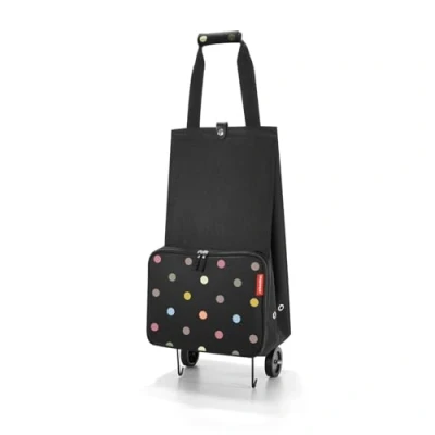 Immagine di reisenthel foldabletrolley Carrello Pieghevole per Shopping, Design Moderno Multifunzione e Salvaspazio, Richiudibile nella sua Tasca Esterna, Tessuto Idrorepellente, 30 L, Fantasia a Pois