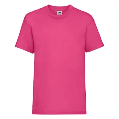 Immagine di Fruit of the Loom Maglietta 100% Cotone Bambini (Confezione da 2) (5 6anni (66 71cm Torace)) (Fucsia)