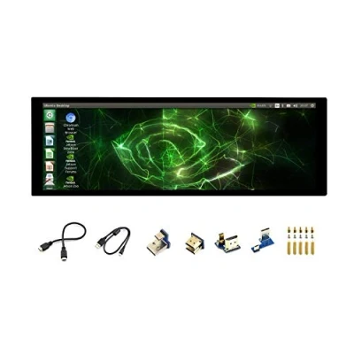 Immagine di IBest 7.9 inch Capacitive Touch Screen HDMI LCD 400x1280 Resolution IPS Display with Toughened Glass Cover for all versions of Raspberry Pi, Jetson Nano,PC
