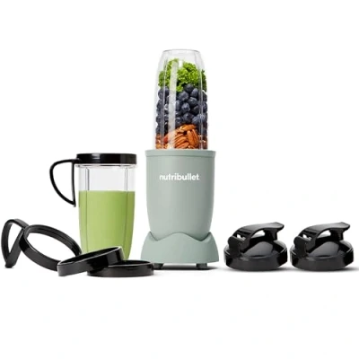 Immagine di nutribullet Pro 900, Frullatore Elettrico, Tritatutto, Smoothie, Tritatutto Multifunzione, Potenza 900W, Bicchiere da 700ml e 900ml, Verde oliva, NB910MAJD