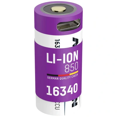 Immagine di Ansmann 16340, Micro USB Batteria ricaricabile speciale 16340 Li Ion 3.6 V 850 mAh