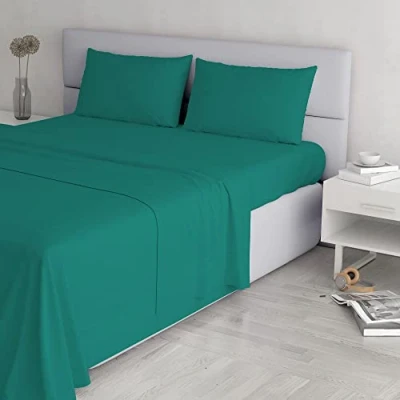 Immagine di Italian bed Linen Elegant Cl El Acqua 2Pst Completo Letto, Microfibra, Acqua, Matrimoniale, 4 Unità