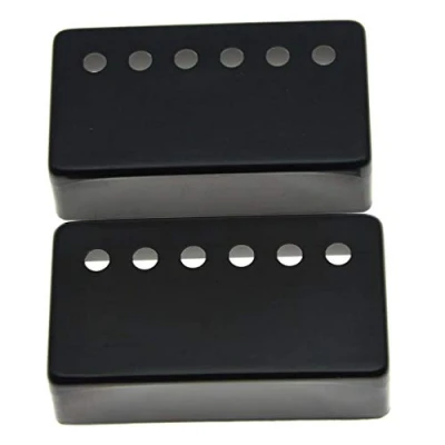 Immagine di Dopro Set di 2 coperture in metallo Humbucker per pickup chitarra ottone 49,2 mm/52 mm, colore: nero