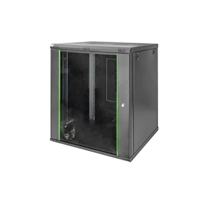 Immagine di Digitus DN 19 16U 6/6 EC SW Armadio rack da parete (L x A P) 600 816 mm 16 U Nero, Nero (opaco), (RAL 9005)