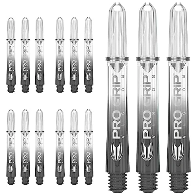 Immagine di Target Darts 5 x Sets di Nero PRO Grip Vision Steli dardo Medio 15 Alberi per Freccette in Totale