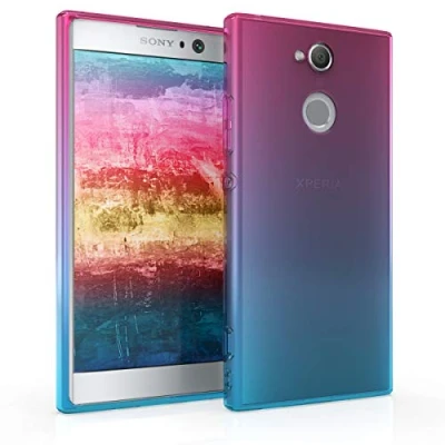 Immagine di kwmobile Custodia Compatibile con Sony Xperia XA2 Back Cover Anti urto in Morbido Silicone fucsia/blu/trasparente 2 colori