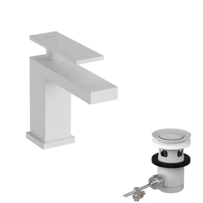 Immagine di Hansgrohe 73002700 Miscelatore monocomando lavabo, Bianco Opaco, ComfortZone 80mm