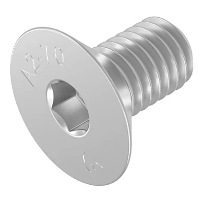 Immagine di SECCARO Vite a testa svasata M6 x 12 mm, acciaio inox V2A VA A2, DIN 7991 / ISO 10642, esagono incassato, 20 pezzi