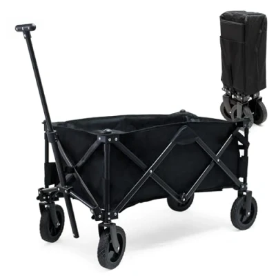Immagine di Carrello a 4 ruote manuale pieghevole con copertura Carretto portatutto multiuso