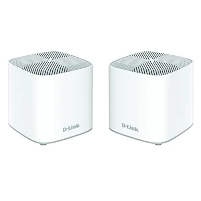 Immagine di D Link COVR X1862 Sistema Wi Fi 6 AX1800 Mesh per l&#039;intera casa (confezione da 2), fino a 420 mq, 2 porte Gigabit, MU MIMO, WPA3, Parental Control. Funziona con l&#039;Assistente Alexa/Google.