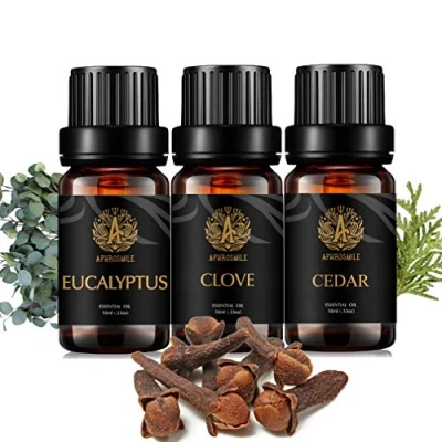 Immagine di Aromaterapia chiodi di garofano olio essenziale Set per diffusore, 3X10ml 100% Pure Cedar Kit umidificatore,terapeutico Grade eucalipto oli essenziali Candela &amp; Sapone Fare