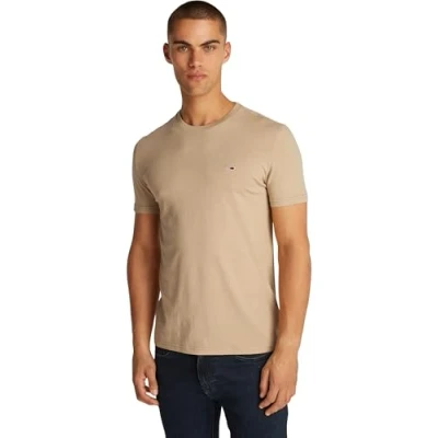 Immagine di Tommy Jeans Tjm Xslim Jaspe Htr Tee Ext Dm0Dm20363, Maglietta a Maniche Corte, Uomo, Beige (Relic Tan Heather), 6XL