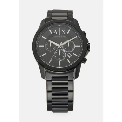 Immagine di Armani Exchange Orologio cronografo da uomo, cassa in acciaio inossidabile nero 44 mm con bracciale inossidabile, AX1722