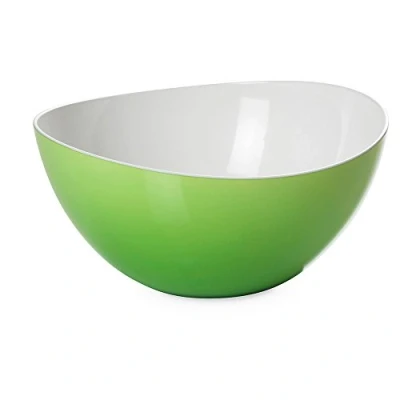 Immagine di Omada Design Insalatiera da 3,5 lt, Ciotola Cucina in Plastica Bicolore, Infrangibile, Made Italy, lavabile lavastoviglie, Linea Trendy, Verde