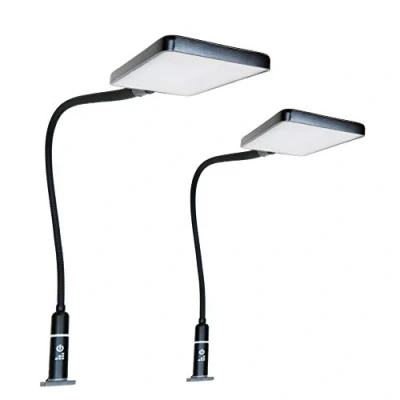 Immagine di kalb Material für Möbel Lampada da letto a LED 4W lettura flessibile comodino lettura, selezione: SET 2 pezzi, colore nero