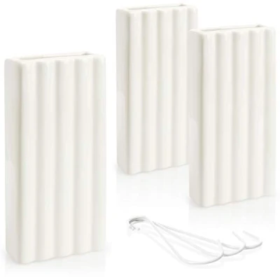 Immagine di com four® 3X umidificatore d&#039;Aria Riscaldamento del radiatore in Bianco evaporatore dell&#039;Acqua di Ceramica con Design a Strisce (Strisce Bianche)
