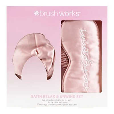 Immagine di Brushworks Satin Relax AND Unwind SET Kit capelli, Donna, Taglia: One Size, Pink