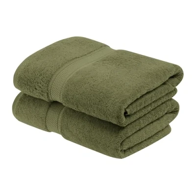 Immagine di Superior Set di Asciugamani da Bagno in Cotone Egiziano 900 Grammi, 2 Pezzi, Verde Foresta