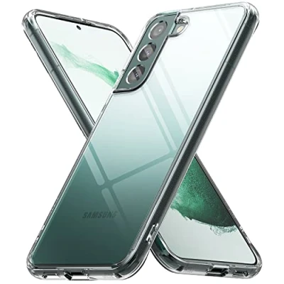Immagine di Ringke Fusion Compatibile con Cover Samsung Galaxy S22 Plus 5G, Custodia Trasparente Sottile Retro Rigido Antiurto Paraurti TPU Clear
