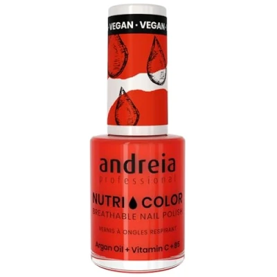 Immagine di Andreia Professional NutriColor Smalto per unghie Vegan Traspirante Colore NC16 Rosso 10.5ml