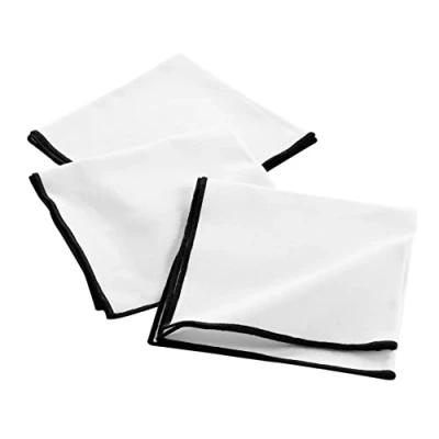 Immagine di douceur d&#039;intérieur, 3 Tovaglioli (40 x 40 Cm) Mistraline Bianco, Cotone Riciclato