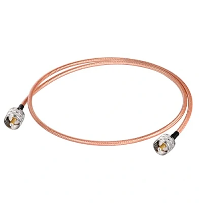 Immagine di Superbat PL259 UHF CB Cavo Coassiale RG142 Maschio PL 259 a Basso Perdita 1m per Radio HAM e CB, Analizzatore di Antenne, Carico Fittizio, Contatore SWR