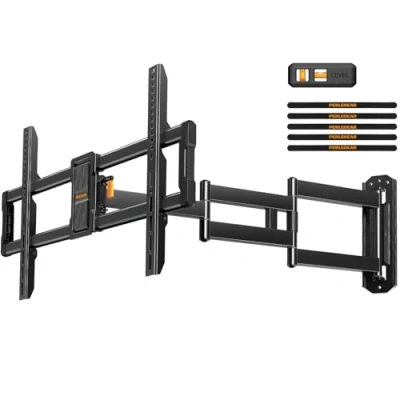 Immagine di Perlegear Supporto TV Parete con Braccio Lungo da 943mm per 4284 zoll, Staffa TVs Articolata Rotazione e Inclinazione, TVs, Supporta fino a 68kg, Max VESA 600 x 400mm
