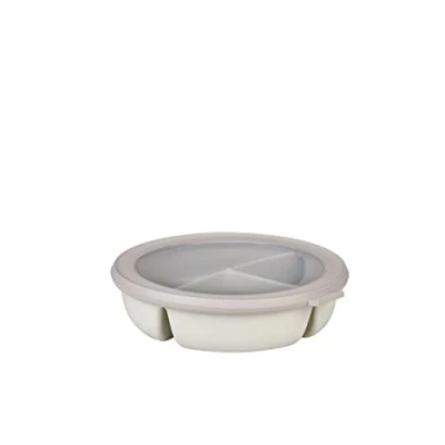 Immagine di Mepal Scodella bento bowl Cirqula Contenitore box per frigo, freezer e microonde 3 scomparti separare gli alimenti la preparazione dei pasti Nordic white