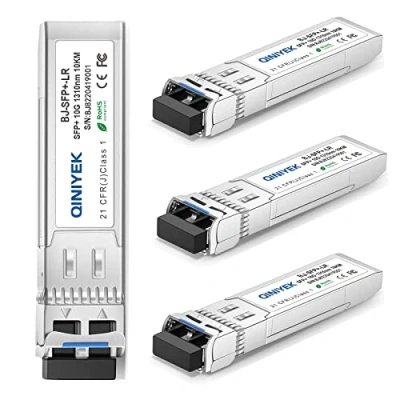 Immagine di QINIYEK 10GBase LR SFP+ Transceiver,10G Monomodale Modulo LC per Cisco SFP 10G LR,Ubiquiti UF SM 10G,Meraki MA 10GB LR,Mikrotik,Supermicro(SMF,1310nm,10km,DDM)(Confezione da 4)