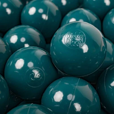 Immagine di KiddyMoon 700 Palline/7Cm Palline Morbide Colorate Per Piscina Bambini Fatto In EU, Turchese Scuro