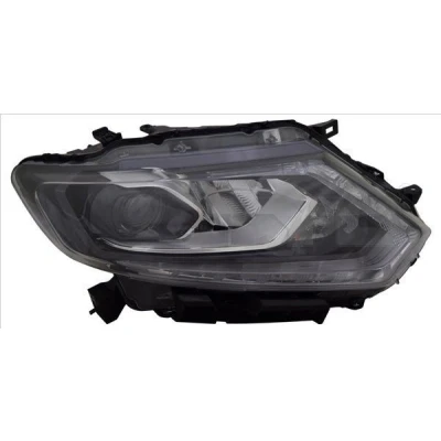 Immagine di TYC 20 16606 06 2 Fari Sx LED con luce guida diurna per veicolo circolazione Dx LED, motore elettrico, portalampada NISSAN: X Trail