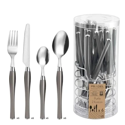 Immagine di Amefa Purity Set di 24 coperti, Acciaio inossidabile 18/0, Colore Grigio